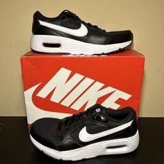 Nike Youth Kids Air Max SC in Black/White, Size: 6.5Y, CZ5358-002