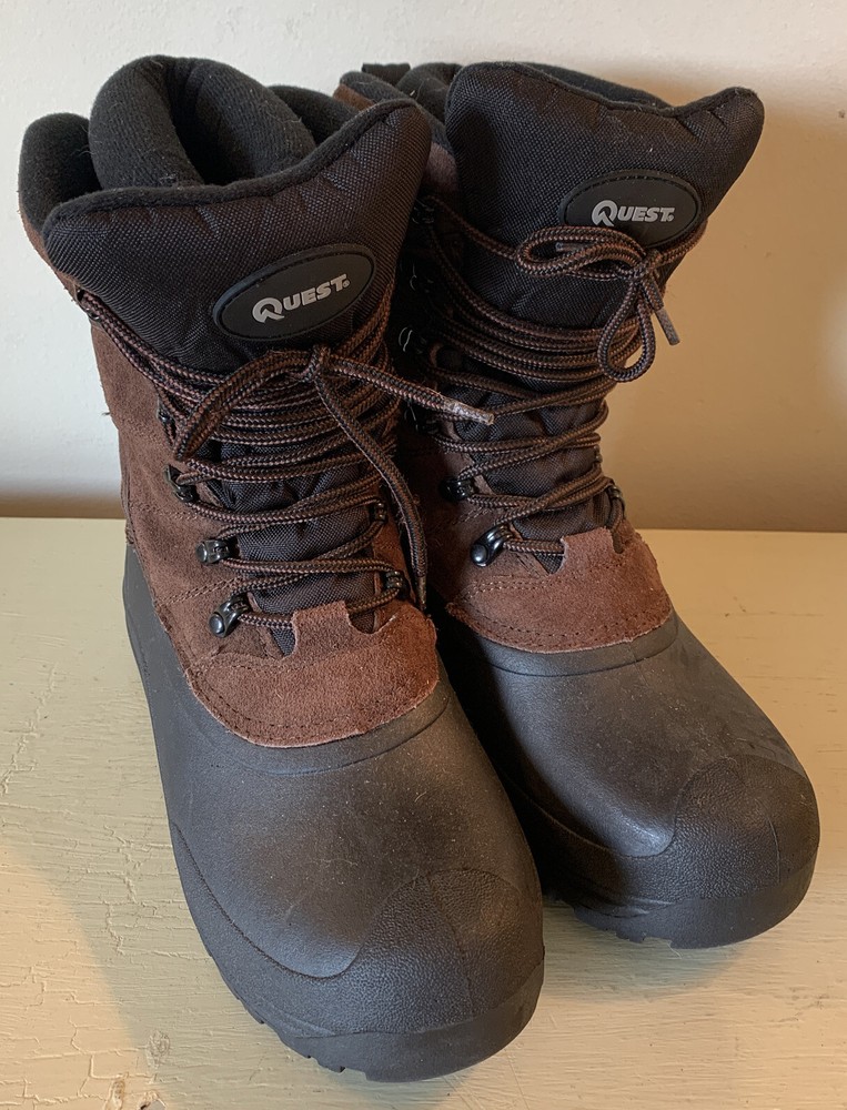 3M Quest Thinsulate Boots Youth Size 6 Winter Snow Ice Mud Brown/Black QCWBB004