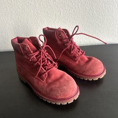 Timberland Premium Waterproof Boot Dark Red Leather Size US 12 Toddler Primaloft