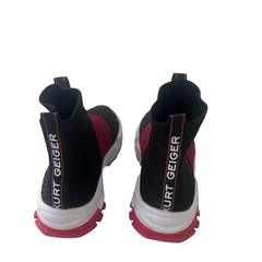 Kurt Geiger London Kids Lettie Knit Sock Sneakers Black Red High Top Trainers