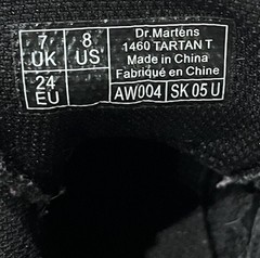Dr. Martens Doc Kids 1460 Tartan Plaid Boots US 8 Little Kid EU 24 Side Zip