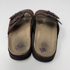 Quicksilver Sandals Size 2 Brown Double Buckle Slides Comfort Footbed Casual Kid