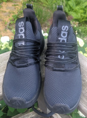 Adidas Lite Racer Adapt 7.0 Black Cloudfoam Slip-on Shoes Youth 5 EUC