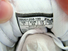 FILA A-LOW IR Youth Kids Size 1 Sneakers Shoes 3BM01258-199 White/Irid/White NIB