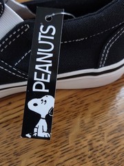 Peanuts Snoopy Halloween Black Slip-On Shoes Little Kids Size 9 JackOLantern NEW