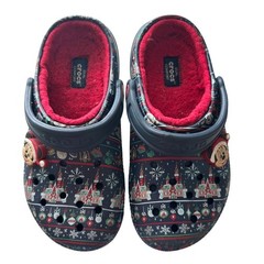 Crocs Disney Parks Holiday Mickey Mouse Lined Clogs Navy Red 206734 Kids M4 W6