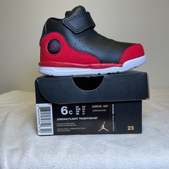 TD Nike Jordan Flight Tradition 819540-001 Black Gym Red NEW Toddler Size 6c