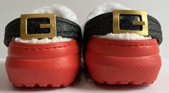 Crocs Classic Lined Santa Clogs KIDS/CHILD 10 Red & White Christmas Holiday NWT