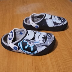 Crocs Star Wars Stormtrooper Lined Slip-On Clogs Kids US 13 Black/White/Blue