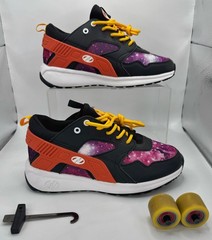 Heelys Force Skate Shoes Galaxy Black Orange Youth Size 5 HE100975