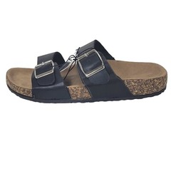 West Loop Kids Black Slip on 2 Size M 2 – 3 Buckle Sandals Kids NEW