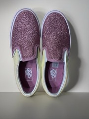 VANS Glitter Slip-On Pink Iridescent Unisex Kids Shoes Size 3