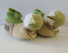 Star Wars Yoda Jedi Master Socktop Slippers Kids Size 9/10