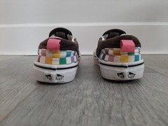 Vans Rainbow Checkered Classic Slip-On Shoes US Missy 4.5