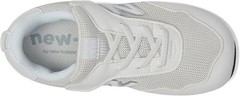 New Balance Kid’s 515 New-B Hook & Loop Sneaker,White/Aluminum Grey,2 XW Infant