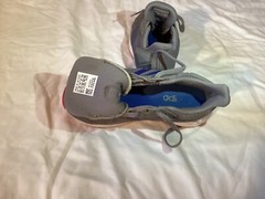 children’s unisex Adidas cloud-foam grey and blue sneakers excellent condition