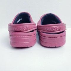 Crocs Classic Ralen Lined Maroon Toddler Kids Size J2/4 Clog Sandals Shoes 16245