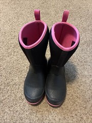 Muck Boot Company Kid’s Element Black Pink Waterproof Boot Kids Size 2
