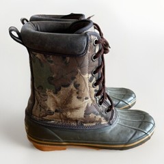 Timber Wolf Thermolite Camouflage Camo Waterproof Lace Up Boots Size 8Y Hunting