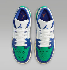 Youth NIKE Air Jordan 1 Low GS / Women Sail/Stadium Green 553560 147
