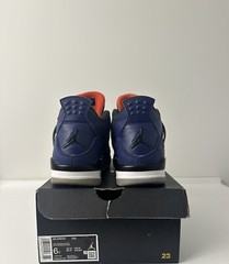 Air Jordan 4 Retro Winterized Loyal Blue/White-Habanero Red Black Sz 6Y