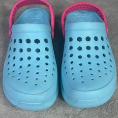Joybees Clogs Kids Size J3 Blue Pink Lightweight Water Friendly Slip On Shoes