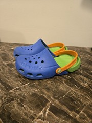 Crocs Electro Clogs Blue Lime Orange J3
