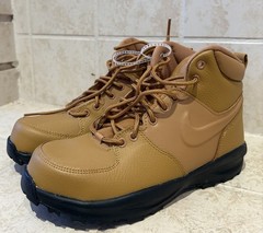 Nike Manoa Leather GS Big Kids Boots Wheat/Black High Top BQ5372700 Size 5.5