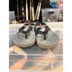 Old Navy Kids Flip Flops Palm Tree Sunset Black Gray Size 5/6