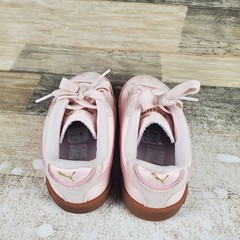 PUMA Club II Era Kids Shoes Sz 11 C Running Pink Suede Leather Lace Up Sneakers