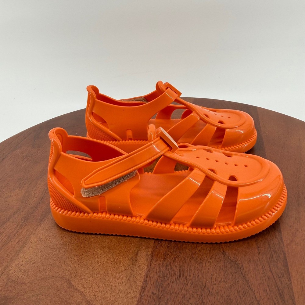 Mini Melissa Hip Daydream BB Orange Jelly Sandals Kids Size 12 Vegan 35903