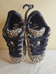 Wonder Nation Kids Leopard Print Sneakers Toddler Size 13 Black Laces