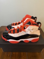 New W/ Box Jordan 6 Rings GS White Tm Orange Black Sz 5y