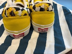 NEW!! Vans Old Skool Sunflower Checkerboard Sneakers Yellow/White Unisex 6.5