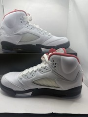 Air Jordan 5 Retro Fire Red Silver Tongue 440888-102 Size 5.5Y With Box VNDS