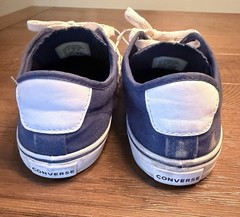 Converse El Distrito Star Chevron Blue Low Top Canvas Kids Sneakers Shoes Size 5