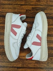 Veja V-10 Kid’s Size 6 Leather White Low Top Sneakers Casual VX021791