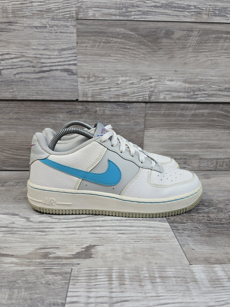 Nike Air Force 1 LV8 EMB GS Size 7Y White/Turquoise Fog DJ9993 100 Shoes