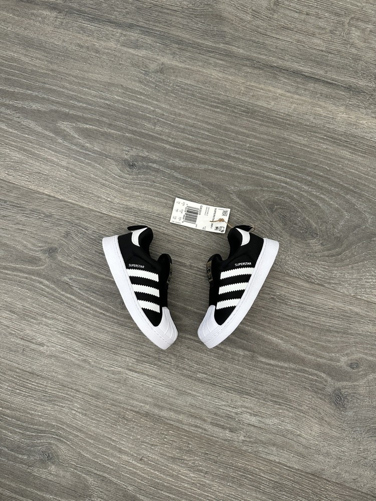 Adidas Superstar 360 Black/White GX3233 Youth Boys Size 9K Slip On Shoes Sneaker