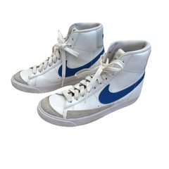 Nike Blazer Mid DA4086-113 White Blue Gray High Top Kids Leather Sneakers 5Y