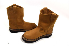 Georgia Boot-Kids 2 M Wellington Pull on-Brown-GB202 ROUND TOE WORK/WESTERN
