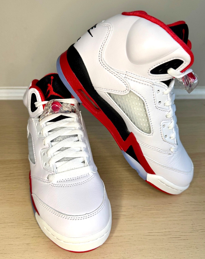 Size 5Y (GS) – Jordan 5 Retro Mid Fire Red HQ7980-101