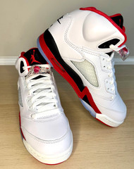 Size 5Y (GS) – Jordan 5 Retro Mid Fire Red HQ7980-101