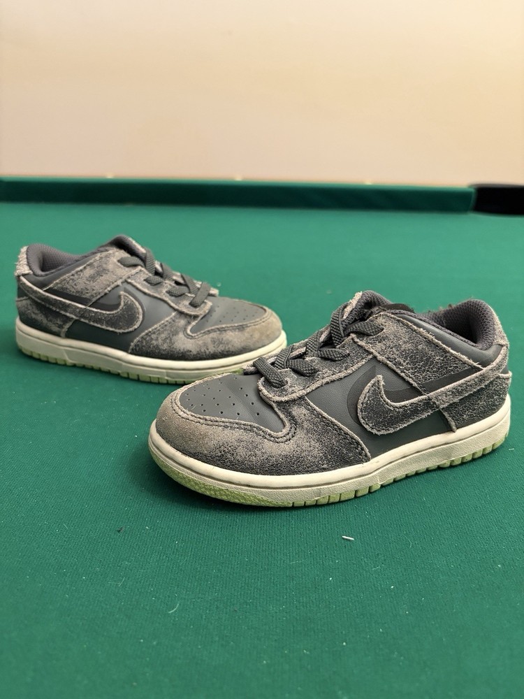 Nike Dunk Low Halloween TD Size 10C Iron Grey Phantom Green Sneakers DQ6217-001