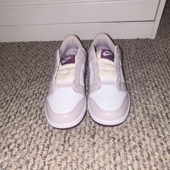 Nike Dunk Low GS FB9109-104 White Purple Pink Leather Sneakers 5Y Kids