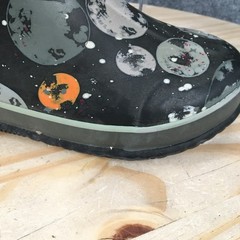 Bogs Classic Moons Boots Youth 6 Winter Pull On Round Toe Mid-Calf Gray Black