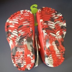 Crocs Classic Marbled Clog Unisex Kids Red/White/Gray/Black C7 EU 23-24