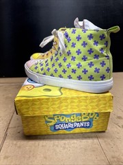 Nickelodeon Spongebob & Patrick Kids High Tops Shoes Fun Cartoon Youth Size 7