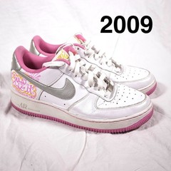 Nike Air Force 1 Low Just Do It White Pink Silver Sneakers 6.5Y Rare 2009 Y2K