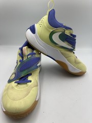 Nike Team Hustle D 11 GS Mid Top Sneakers 6.5Y Blue/Yellow FN6676-300
